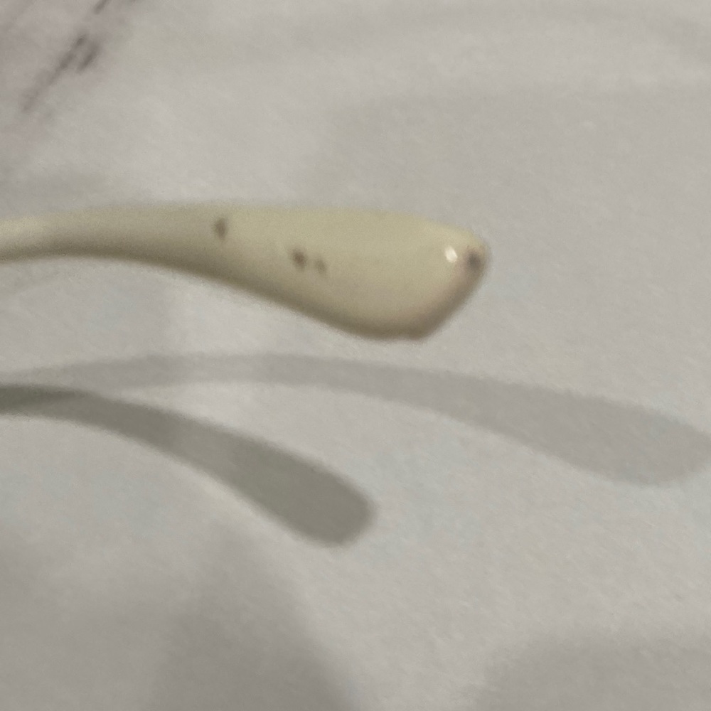 White Frame Sunglasses with Purple Lenses and Crystal Accents - Picture 15 of 16